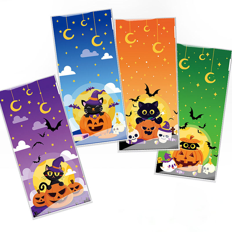 100pcs Halloween theme printed opp biscuits candies bakery gift wrap bags 10.6*4.9 inches