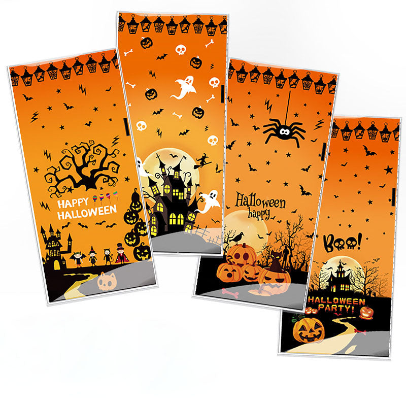 100pcs Halloween theme printed opp biscuits candies bakery gift wrap bags 10.6*4.9 inches