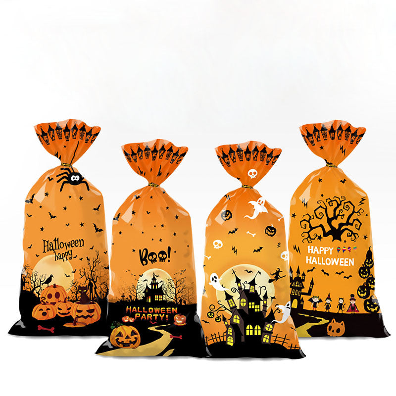 100pcs Halloween theme printed opp biscuits candies bakery gift wrap bags 10.6*4.9 inches