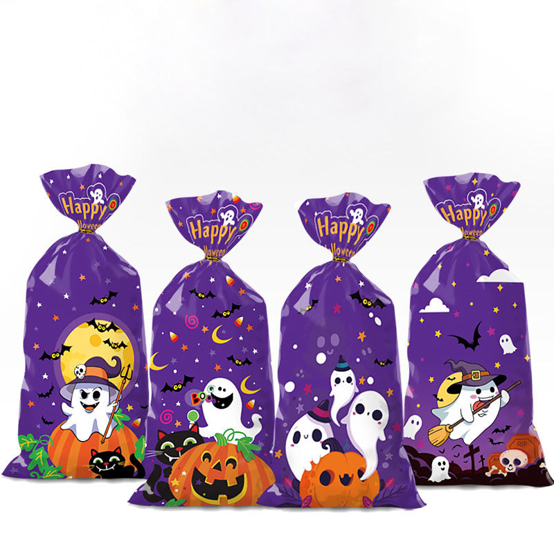 100pcs Halloween theme printed opp biscuits candies bakery gift wrap bags 10.6*4.9 inches