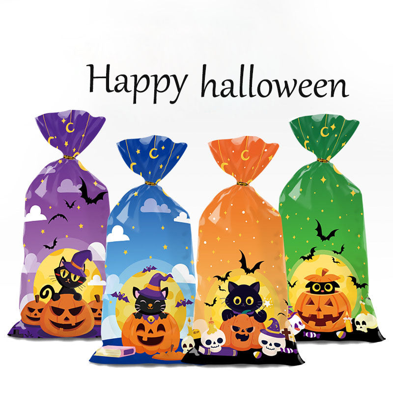 100pcs Halloween theme printed opp biscuits candies bakery gift wrap bags 10.6*4.9 inches