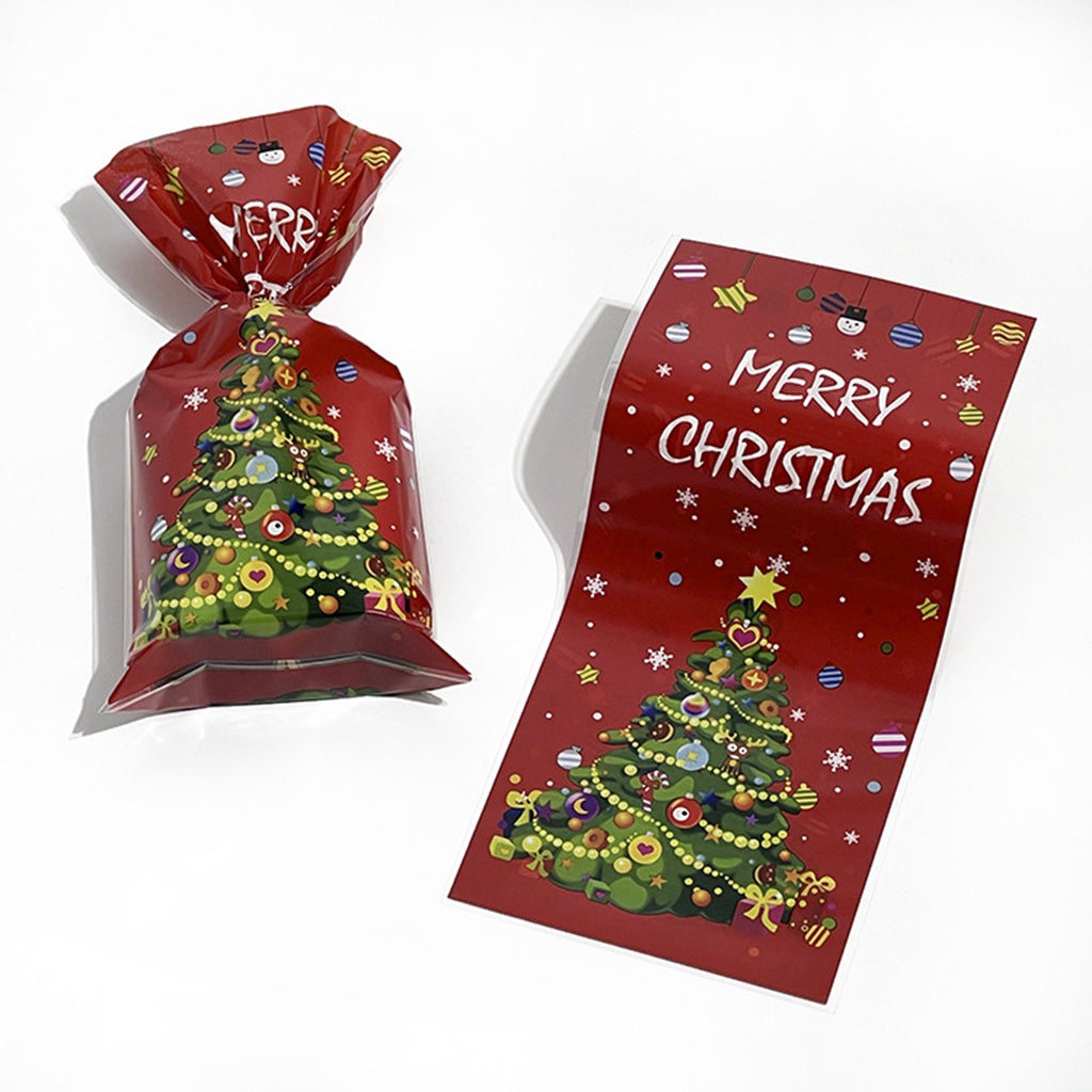 100pcs Merry Christmas theme printed opp biscuits candies bakery gift wrap bags 10.6*5.1 inches