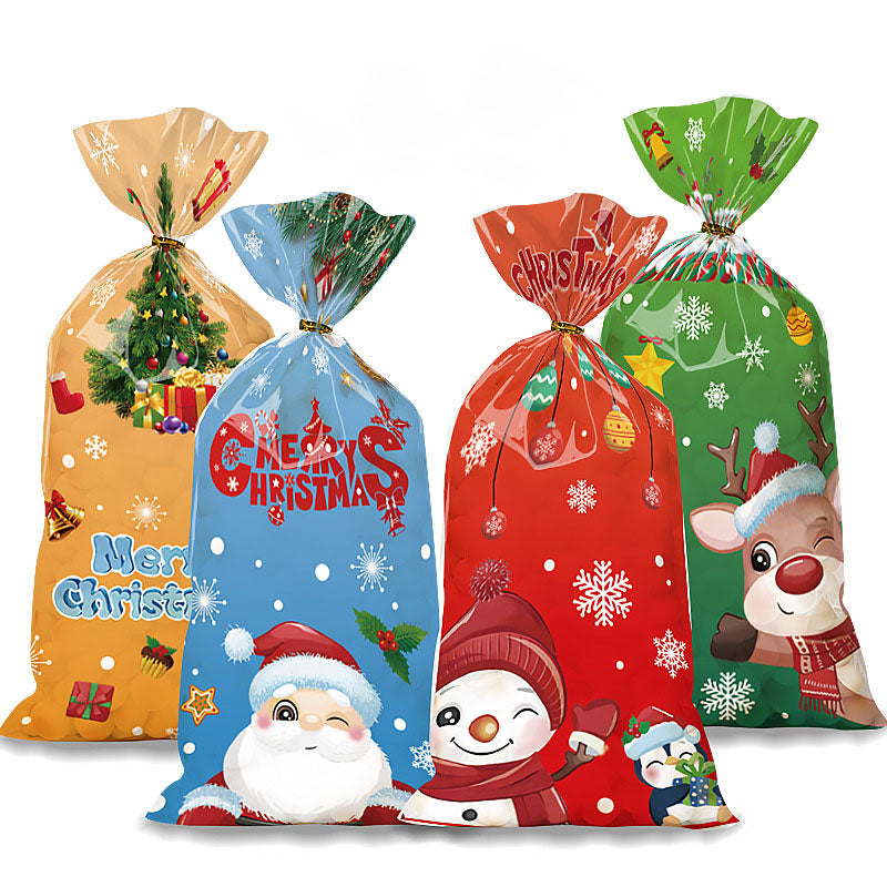 100pcs Merry Christmas theme printed opp biscuits candies bakery gift wrap bags 10.6*5.1 inches