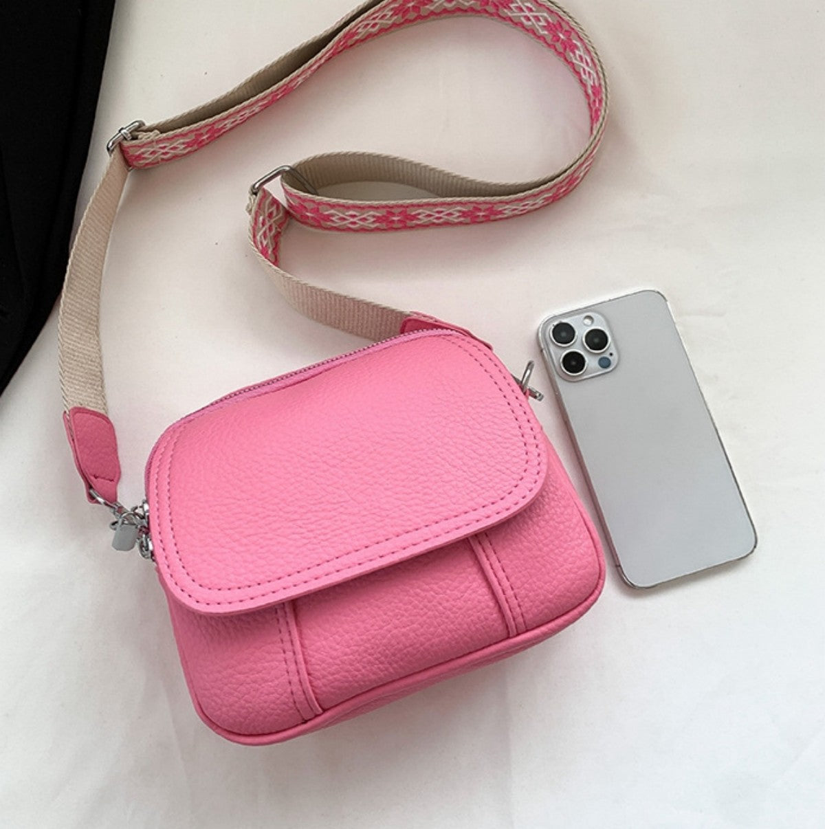 Pu leather crossbody shoulder bag purse for women teens daily outings