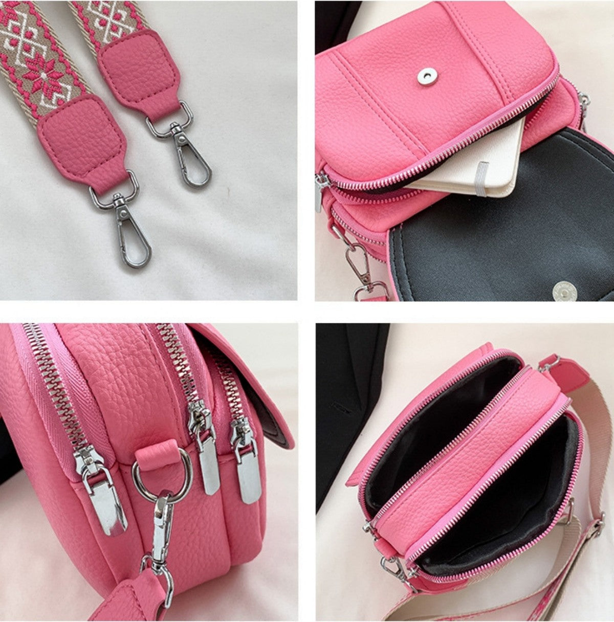 Pu leather crossbody shoulder bag purse for women teens daily outings