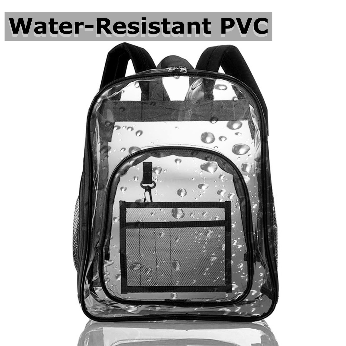 Approved stadium clear school bag heavy duty clear backpack for sports concerts, 0.4MM PVC