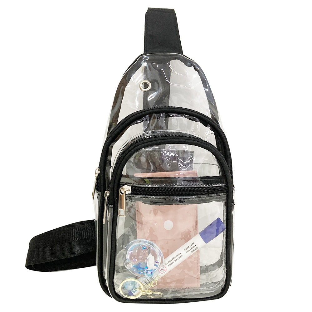 Approved stadium clear belt crossbody fanny purse bag for concerts sports beach 0.4MM PVC