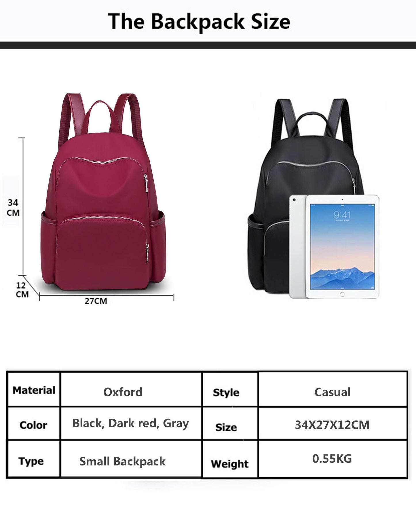 Anti-theft small backpack for travel,school oxford nylon backpack